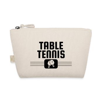 Table Tennis - Ping Pong - Sport - Racket - Ball - Bio-Täschchen - Natur - Vorne