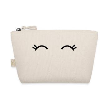 Jolis yeux joyeux de Kawaii avec des cils - Trousse biologique - nature - Devant