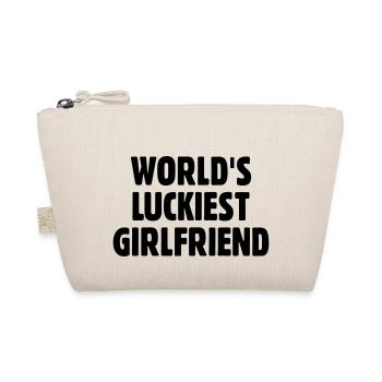 World's Luckiest Girlfriend - Organic Pouch - nature - Front