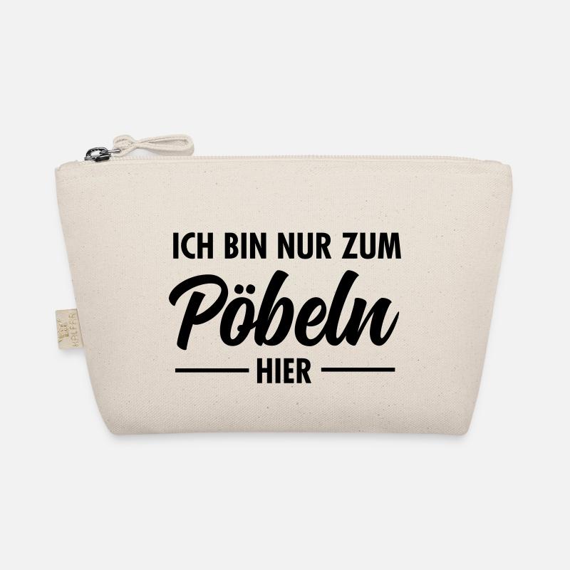 Ich Bin Nur Zum Pöbeln Hier - Bio-Täschchen - Natur