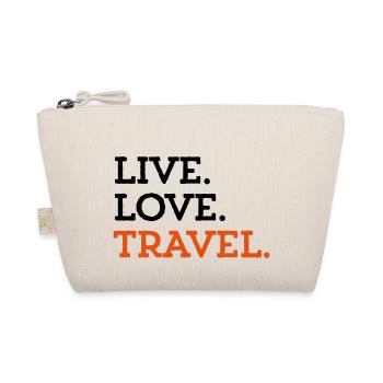 LIVE. LOVE. TRAVEL. - Organic Pouch - nature - Front