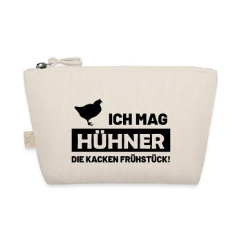 ich mag hühner - die kacken frühstück funshirt - Bio-Täschchen - Natur - Vorne