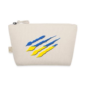 Ukraine Flagge Kratzer Krallen Cut Kratzspur - Bio-Täschchen - Natur - Vorne