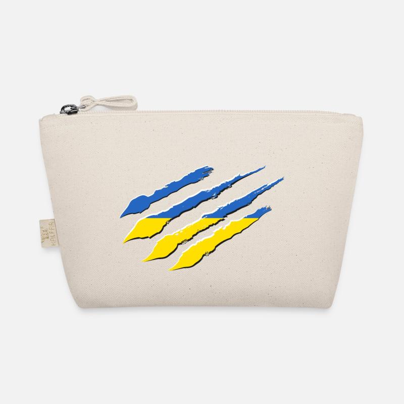 Drapeau de l'Ukraine griffes coupées marque de rayures Trousse biologique