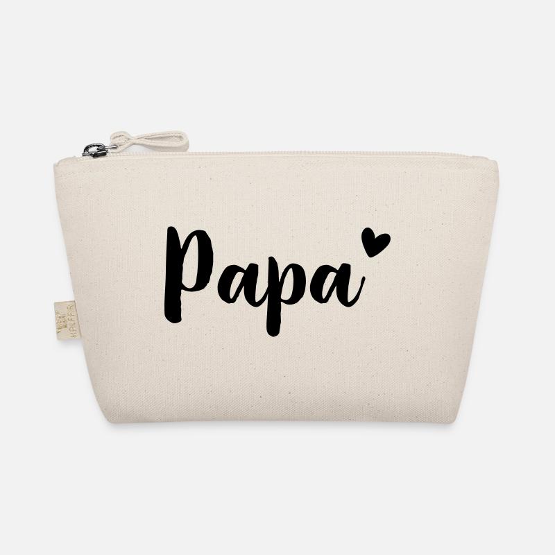 Papa Herz - Geschenkidee - Vatertag Geburtstag - Bio-Täschchen - Natur