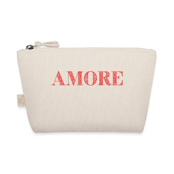 AMORE gift idea quote Italian love - Organic Pouch - nature - Front