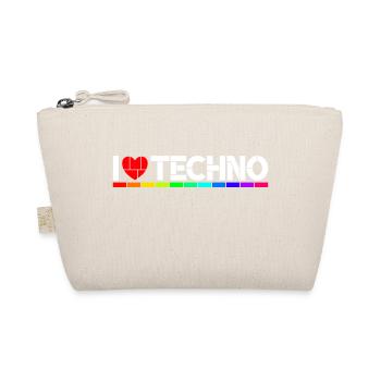I love Techno - Bio-Täschchen - Natur - Vorne