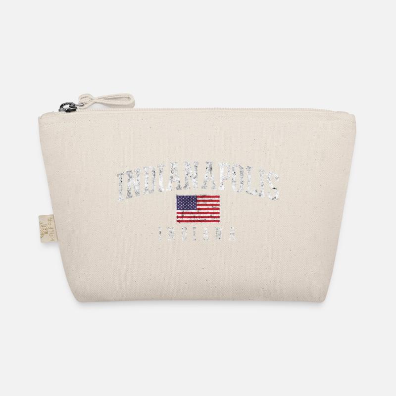 Indianapolis Americana Flag Vintage - Bio-Täschchen - Natur