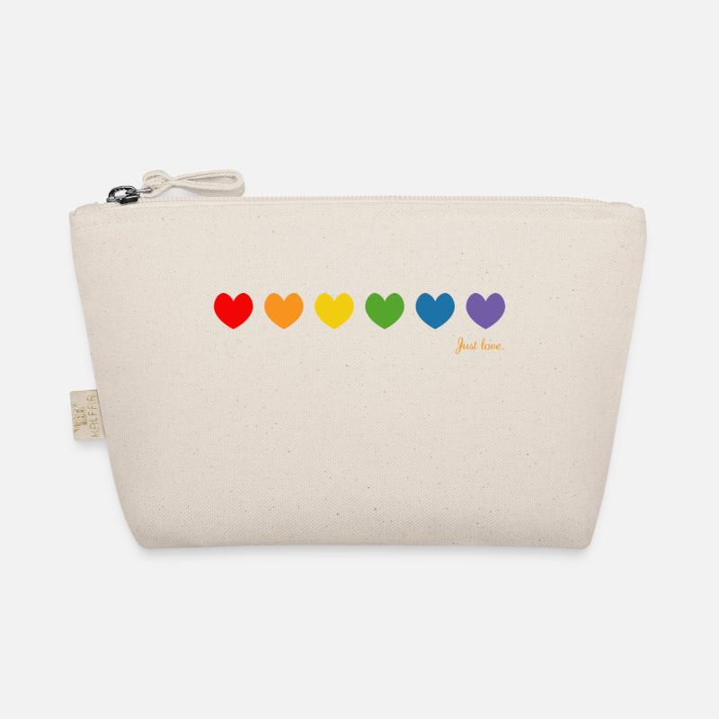 Regenbogenherzchen just love LGBT lgbtqi queer Bio-Täschchen