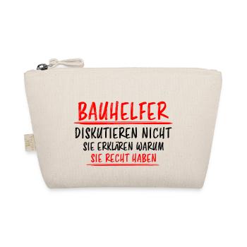 Bauhelfer Beruf Lustiger Spruch Baustelle Geschenk - Bio-Täschchen - Natur - Vorne