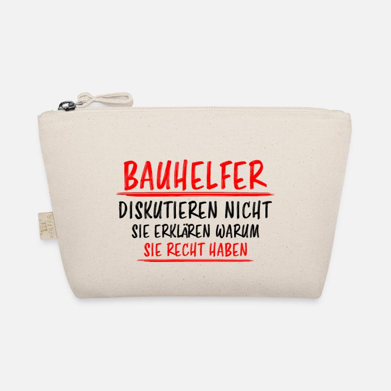 Bauhelfer Beruf Lustiger Spruch Baustelle Geschenk Bio-Täschchen