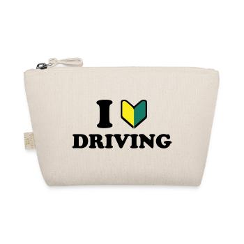 I Wakaba [Heart/Love] Driving - Organic Pouch - nature - Front