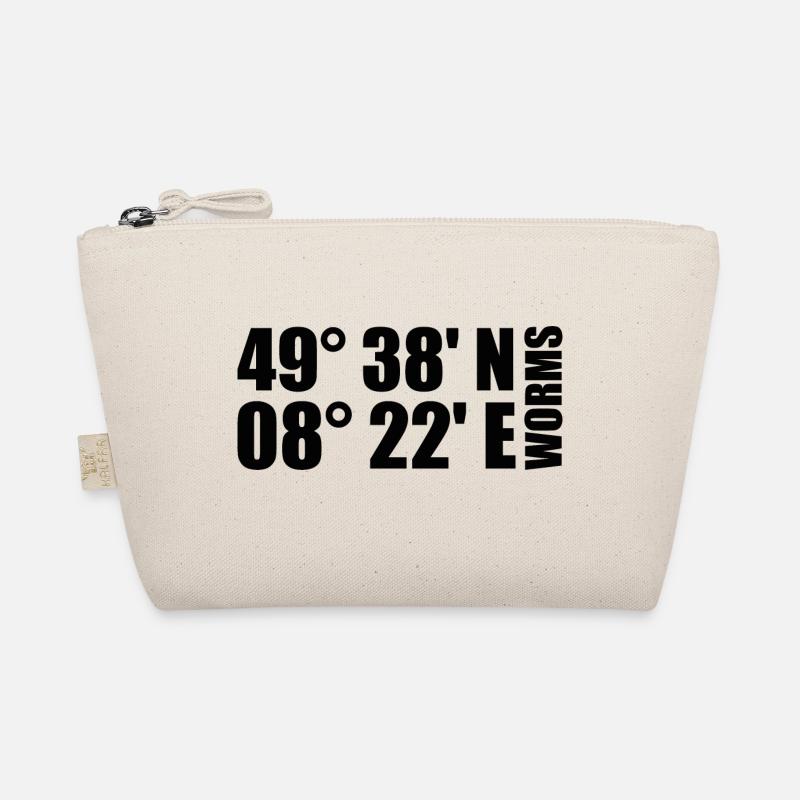 Worms Coordinates Organic Pouch