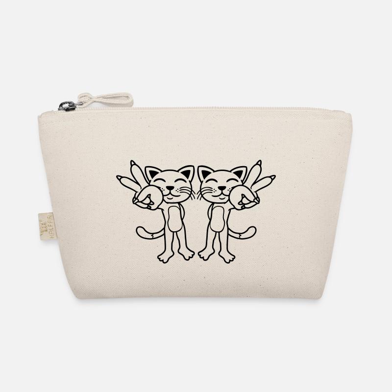 Team Katzen Peace Zeichen Bio-Täschchen