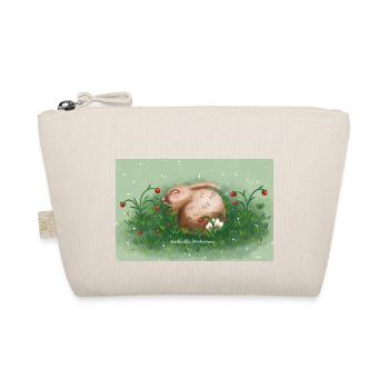 Hase und Erdbeeren - Bio-Täschchen - Natur - Vorne