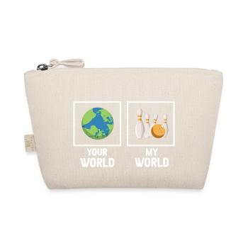 Your World My World Awesome Bowling Bowler - Bio-Täschchen - Natur - Vorne