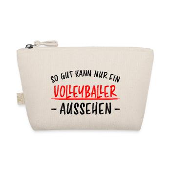 Volleyball Lustige Spruch Beachvolleyball Geschenk - Bio-Täschchen - Natur - Vorne