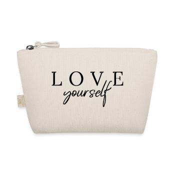 Love yourself T-Shirt typo par Clarissa Schwarz - Trousse biologique - nature - Devant