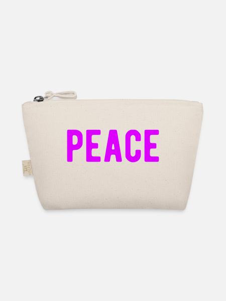 peace Frieden Love Liebe Freunde Freundschaft - Bio-Täschchen - Natur