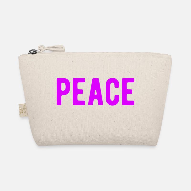 peace Frieden Love Liebe Freunde Freundschaft - Bio-Täschchen - Natur