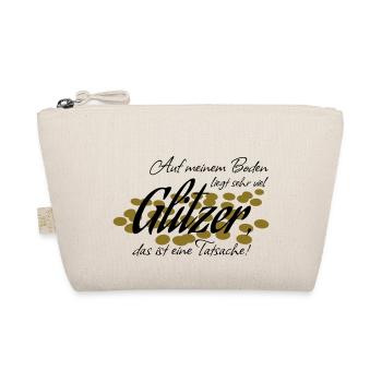 On the ground lies glitter fact saying gift - Organic Pouch - nature - Front