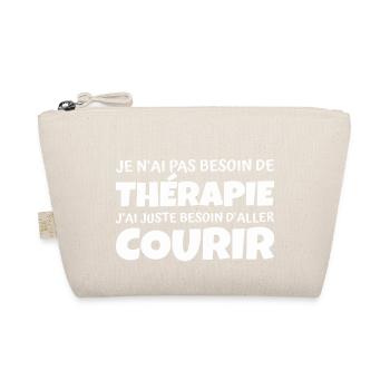 thérapie courir / humour course à pied - Trousse biologique - nature - Devant