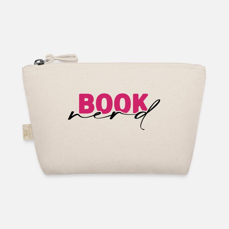 Bücher lesen "book-nerd" Leseecke Bibliothek Roman - Bio-Täschchen - Natur