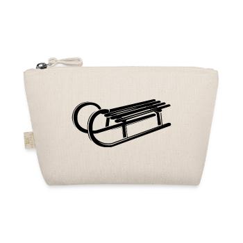 Sleigh Illustration Symbol Graphic Snow Winter - Organic Pouch - nature - Front