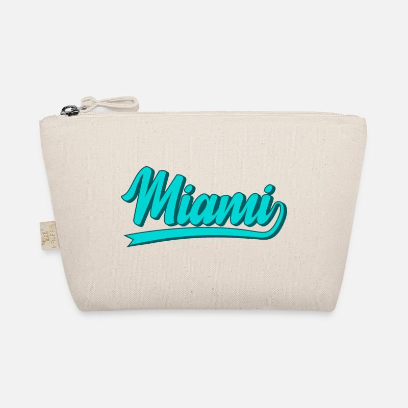Miami Neon Script Turquoise Bio-Täschchen