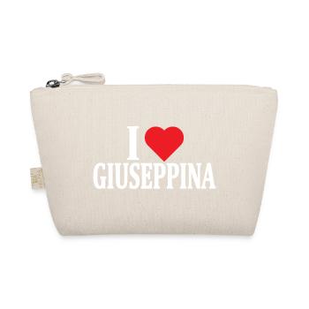 t-shirt I love Giuseppina t-shirt gift idea - Organic Pouch - nature - Front