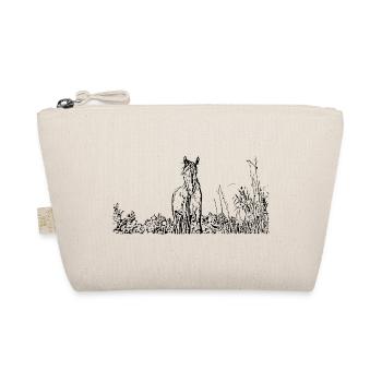 Chevaux T-shirt Cadeau Cavalier - Trousse biologique - nature - Devant