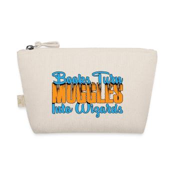 Books Turn Muggles Into Wizards 3 - Organic Pouch - nature - Front