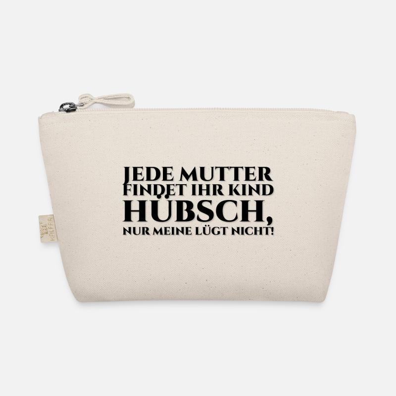 Jede Mutter findet ihr Kind hübsch - black - Bio-Täschchen - Natur