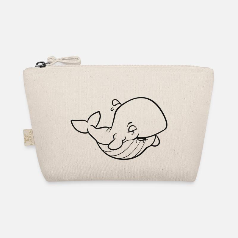 Ein dicker, glücklicher Wal Bio-Täschchen