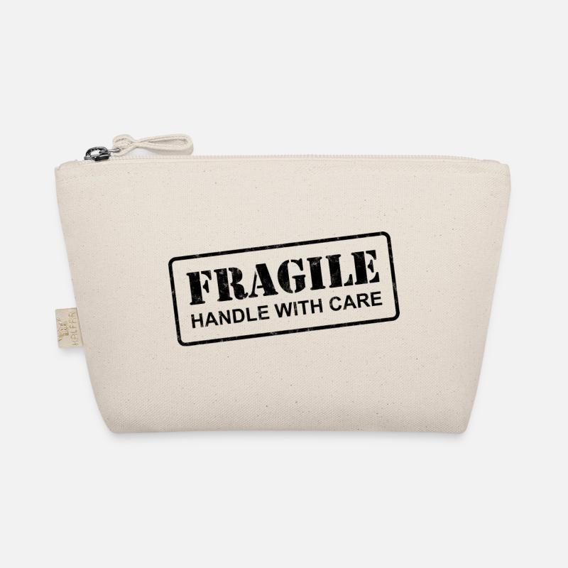 FRAGILE HANDLE WITH CARE Bio-Täschchen