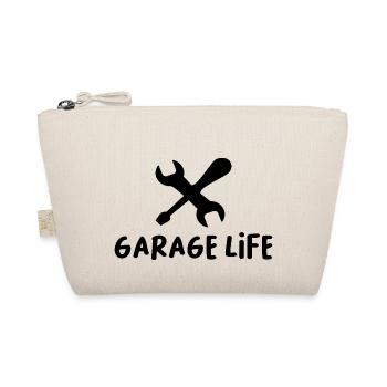 Garage Life Graphic Car Lover Mechanic Vehicle Tec - Organic Pouch - nature - Front