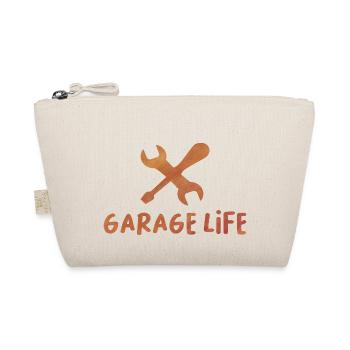 Garage Life Graphic Car Lover Mechanic Vehicle Tec - Organic Pouch - nature - Front