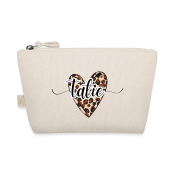 Tatie coeur léopard tendance - Trousse biologique - nature - Devant
