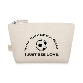 Fußball Soccer - Bio-Täschchen - Natur - Vorne