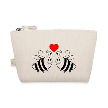 biene love 2 - Bio-Täschchen - Natur - Vorne