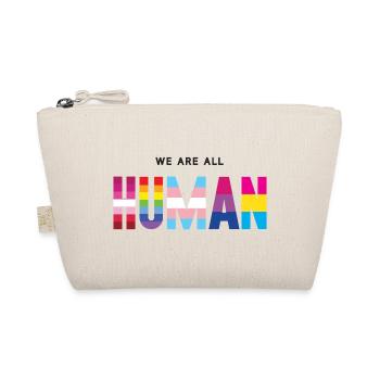 Pride Month LGBT - We Are All Human - Organic Pouch - nature - Front