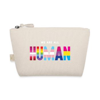 Pride Month LGBT - We Are All Human - Organic Pouch - nature - Front