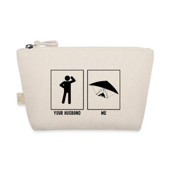 Her Husband - Me - Paragliding Front Vector - Organic Pouch - nature - Front