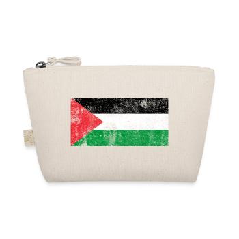 Palestine Flag Flag Grunge Retro Vintage - Organic Pouch - nature - Front