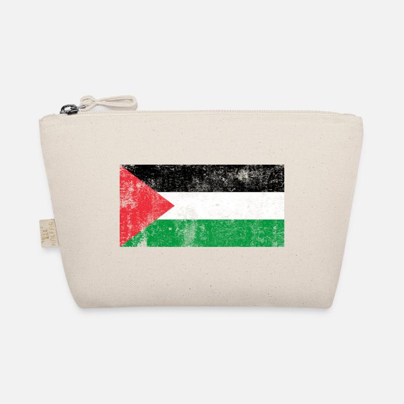 Drapeau de la Palestine drapeau Grunge Retro Vintage Trousse biologique