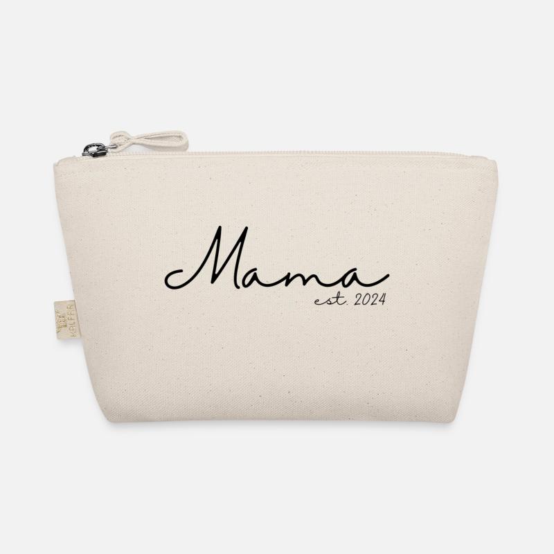 Mama seit 2024 / frisch gebackene Mama - Bio-Täschchen - Natur
