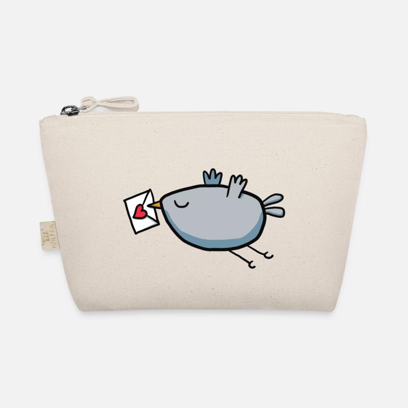 Vogel mit Liebesbrief Bio-Täschchen