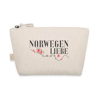 Norwegen Liebe Herzdesign - Bio-Täschchen - Natur - Vorne