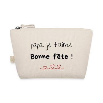 Papa Ich liebe dich Alles Gute zum Vatertag Geschenkparty - Bio-Täschchen - Natur - Vorne