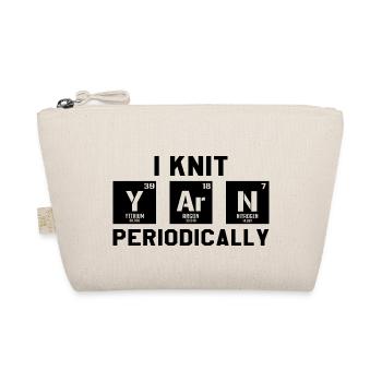 Funny Scientist Knitting I Knit Yarn Periodically - Organic Pouch - nature - Front